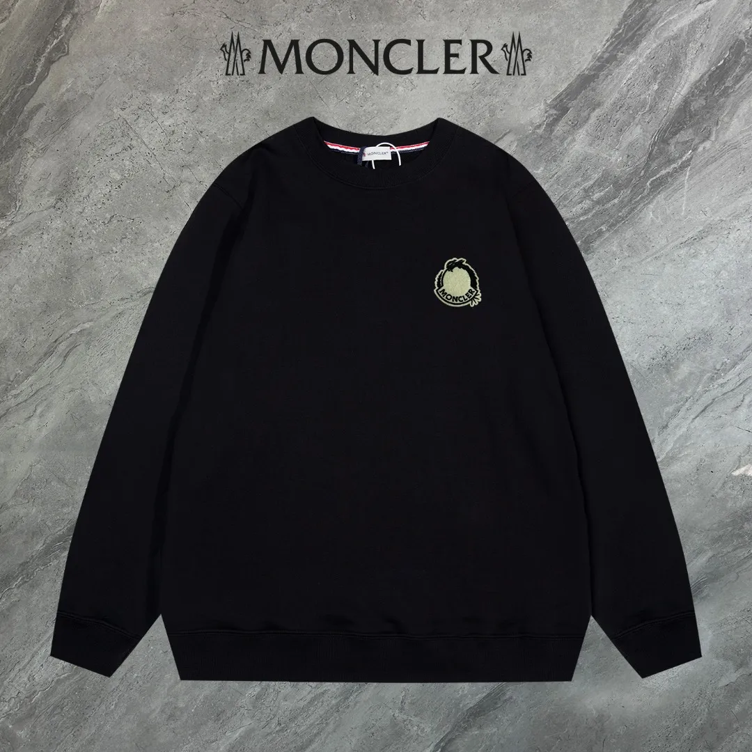 〖 𝐌𝐎𝐍𝐂𝐋𝐄𝐑~ 〗 440g ， 😎 ， ， Factory 2025 T ， ， Premium LOGO， Same Style ：Black White Size：S M L XL 2XL